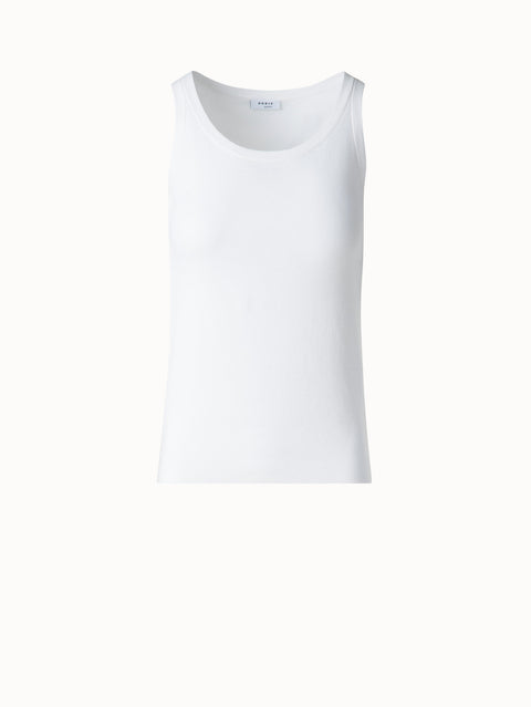 Cremefarbenes Strick-Tank-Top