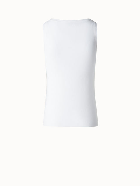 Cremefarbenes Strick-Tank-Top