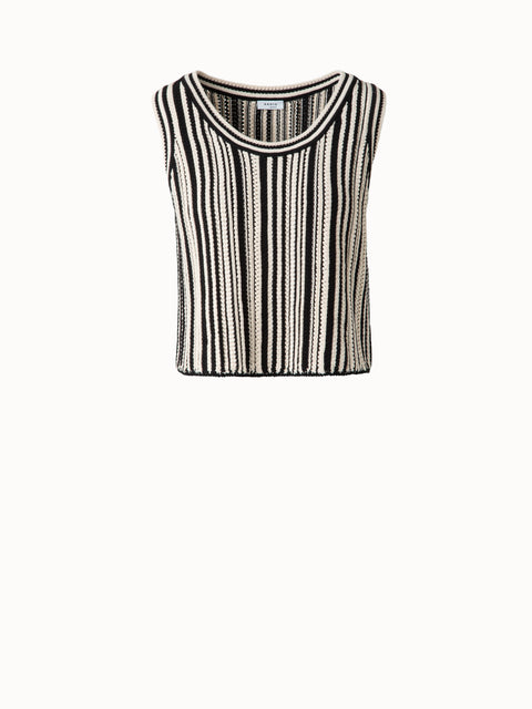 Cropped Chunky Knit Top aus Baumwolle