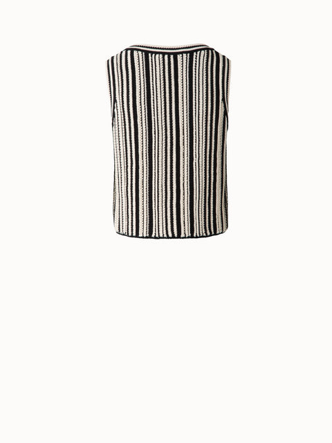 Cropped Chunky Knit Top aus Baumwolle