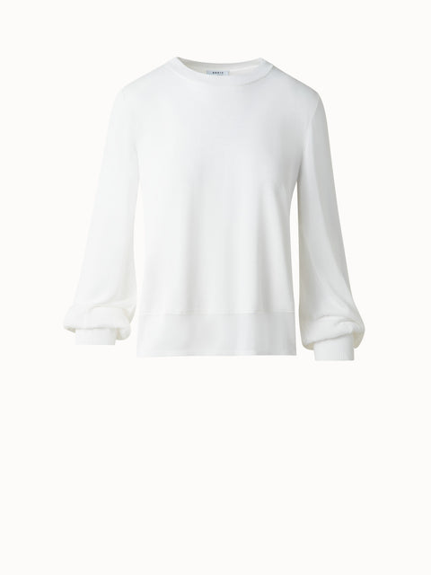 Pullover mit transparentem Ausschnitt & Ärmeln