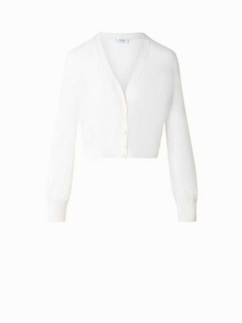 Transparenter Cardigan mit Volumenärmeln