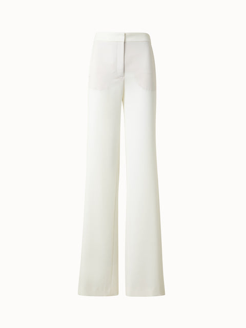 Gerade Laser-Cut-Hose mit elastischer Taille