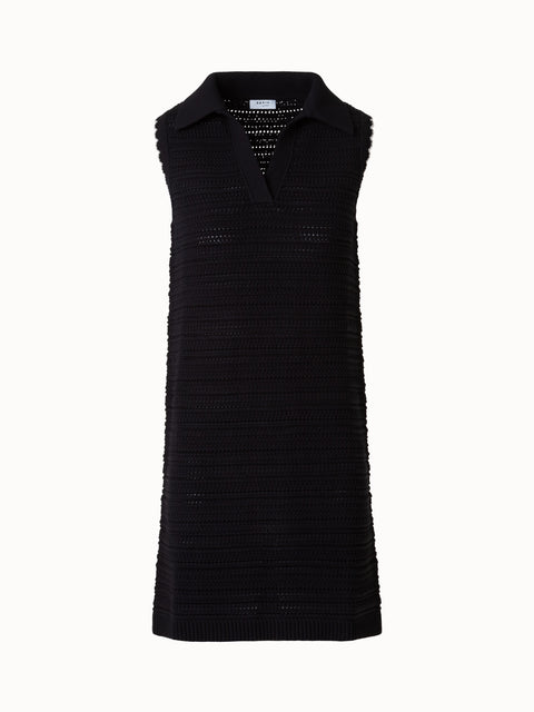 Polo-Strickkleid aus Baumwolle