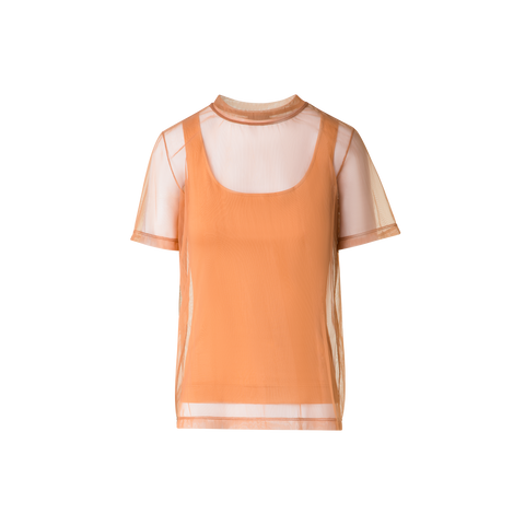 Transparentes Tüll-T-Shirt mit Tanktop