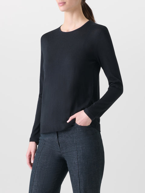 Nahtloser Pullover aus Kaschmir und Seide