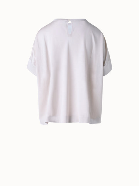 Oversize-Seidenbluse mit Chiaroscuro Druck