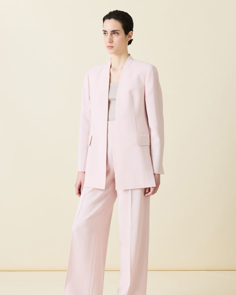 Langer Blazer aus Woll-Doubleface