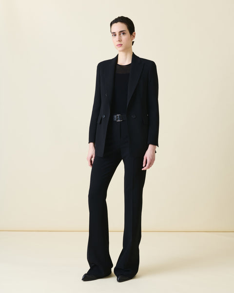 Bootcut Hose aus Woll-Doubleface