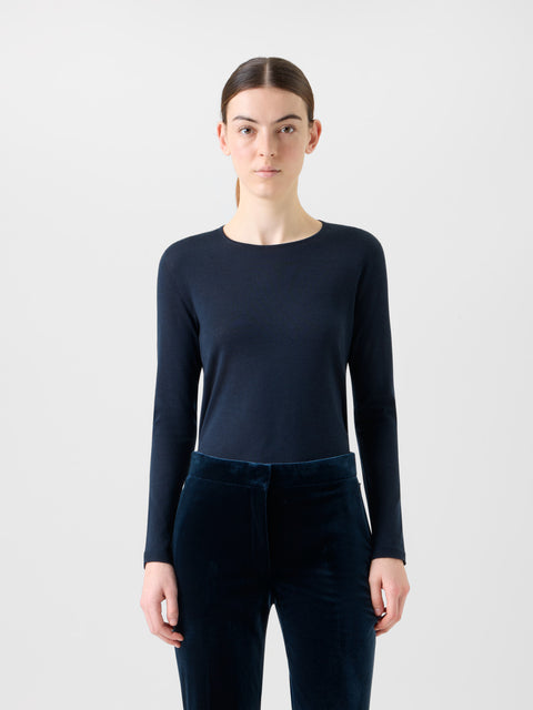 Nahtloser Pullover aus Kaschmir und Seide