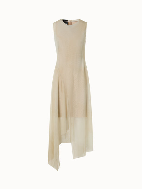 Transparentes Tüll-Kleid mit Chiaroscuro Druck
