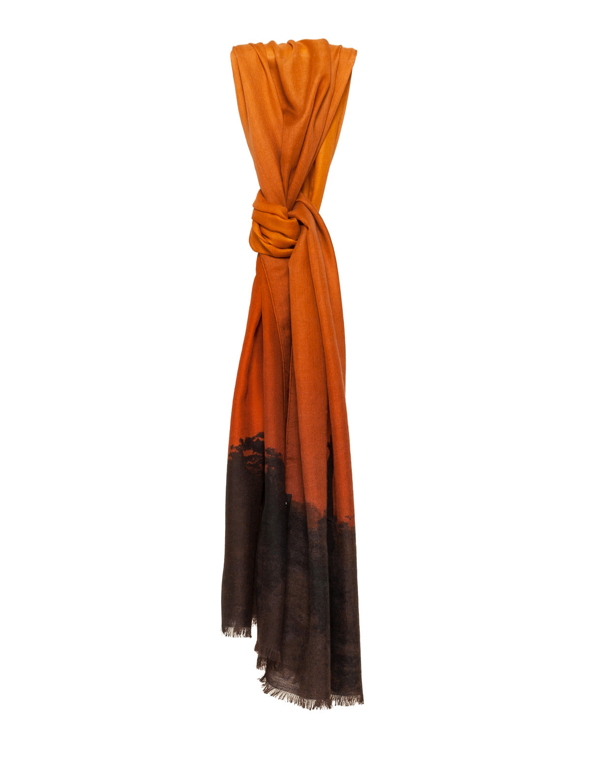 Giraffe Cashmere Silk Print Scarf