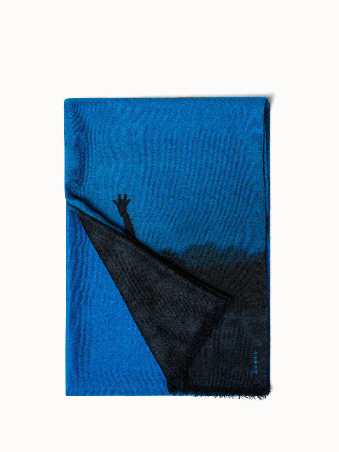 Giraffe Cashmere Silk Print Scarf