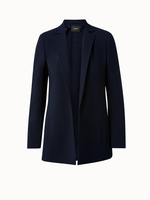 Blazer aus Woll-Doubleface mit langem Revers