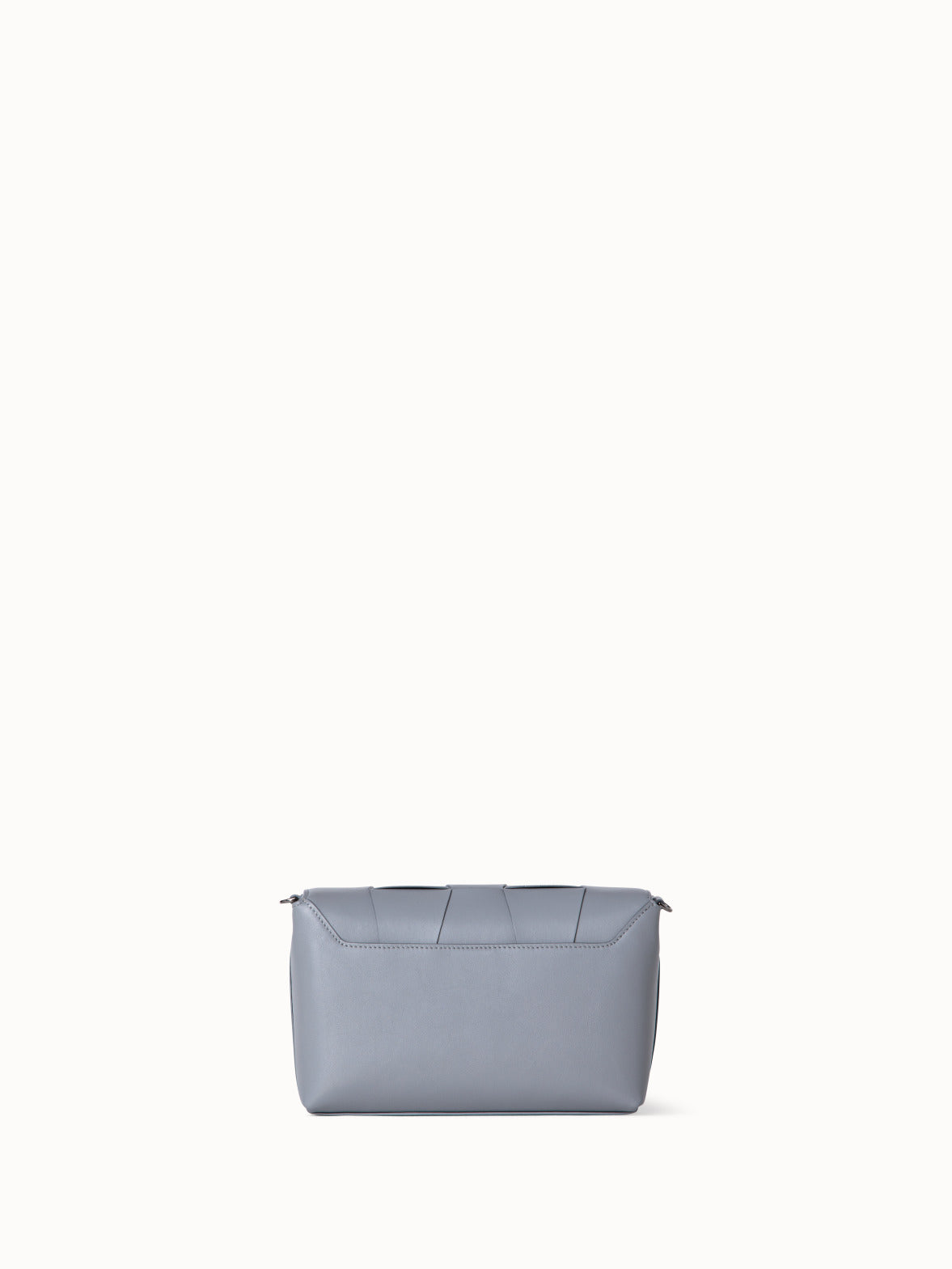 Small Anouk Day Bag in Braided Leather Trapezoids - grey