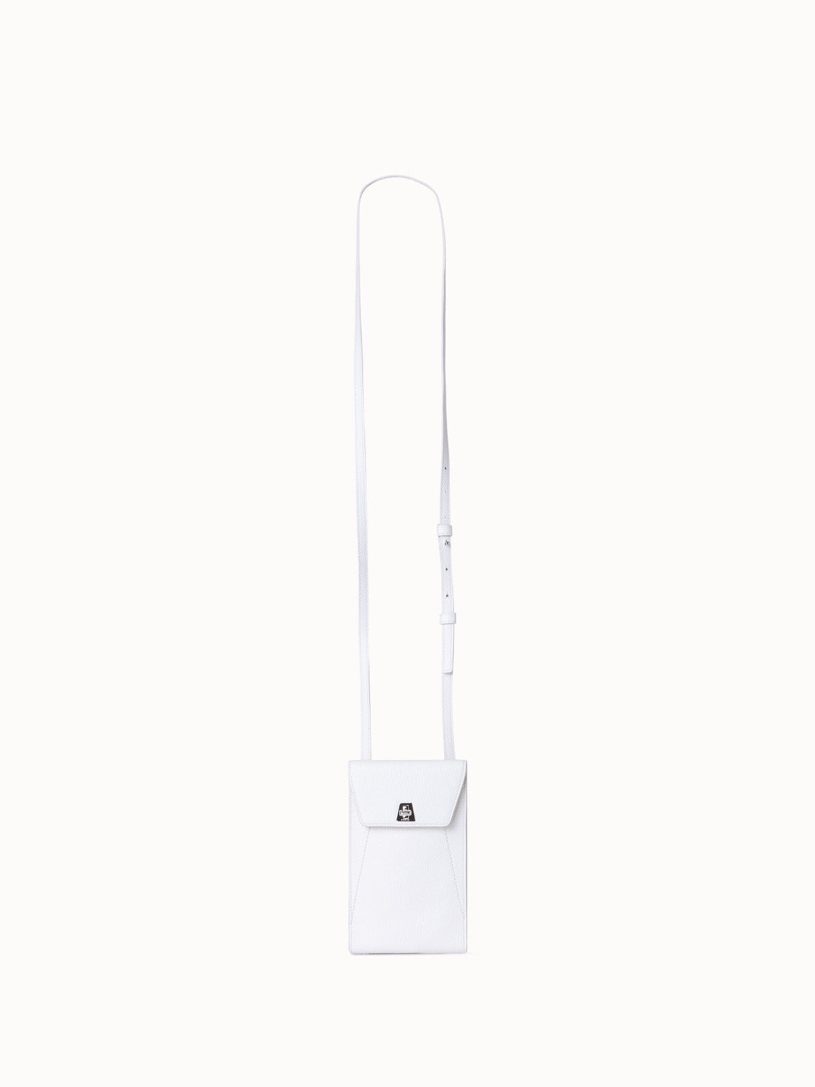 Anouk Phone Pouch in Leather - white
