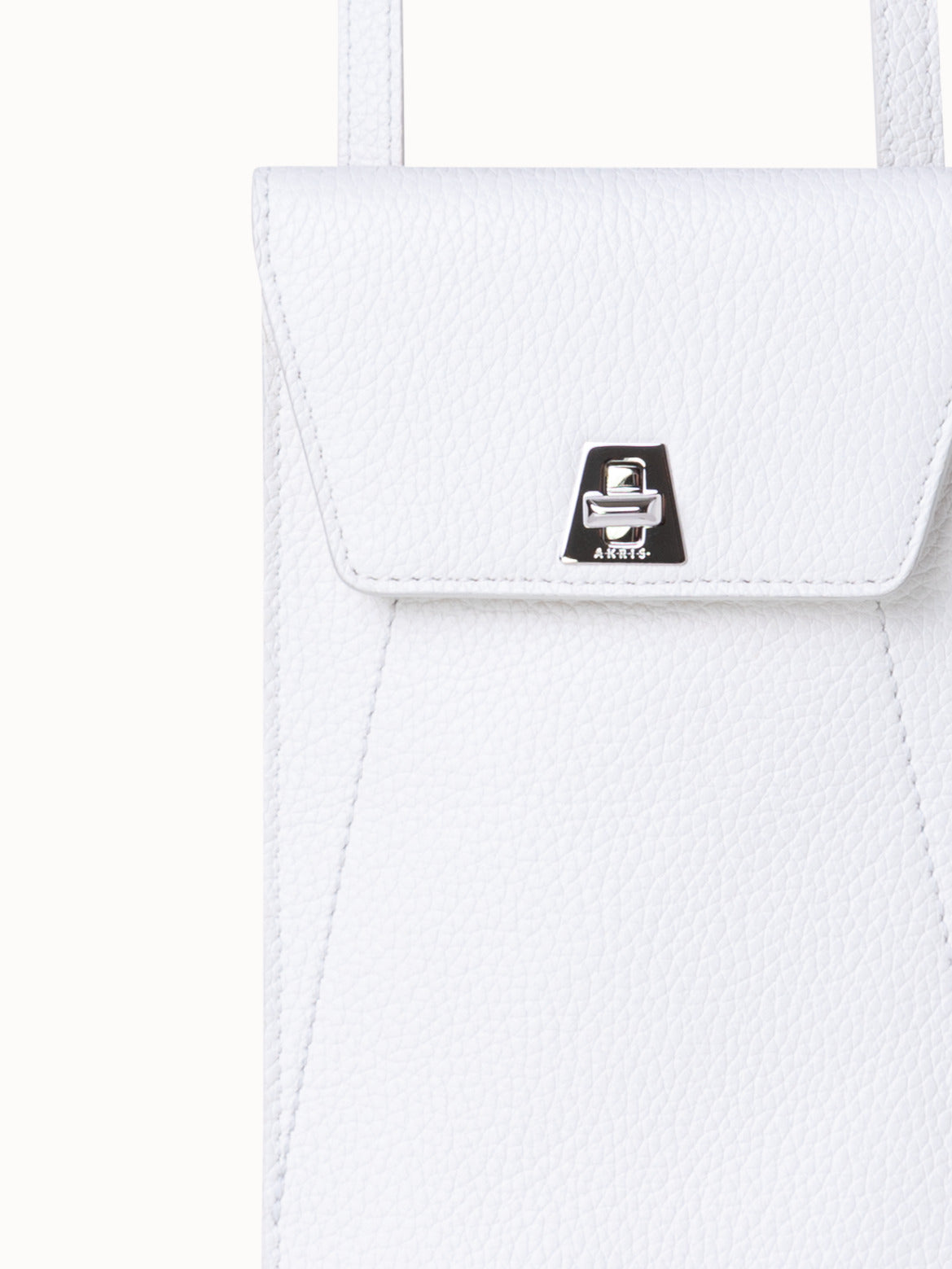 Anouk Phone Pouch in Leather - white