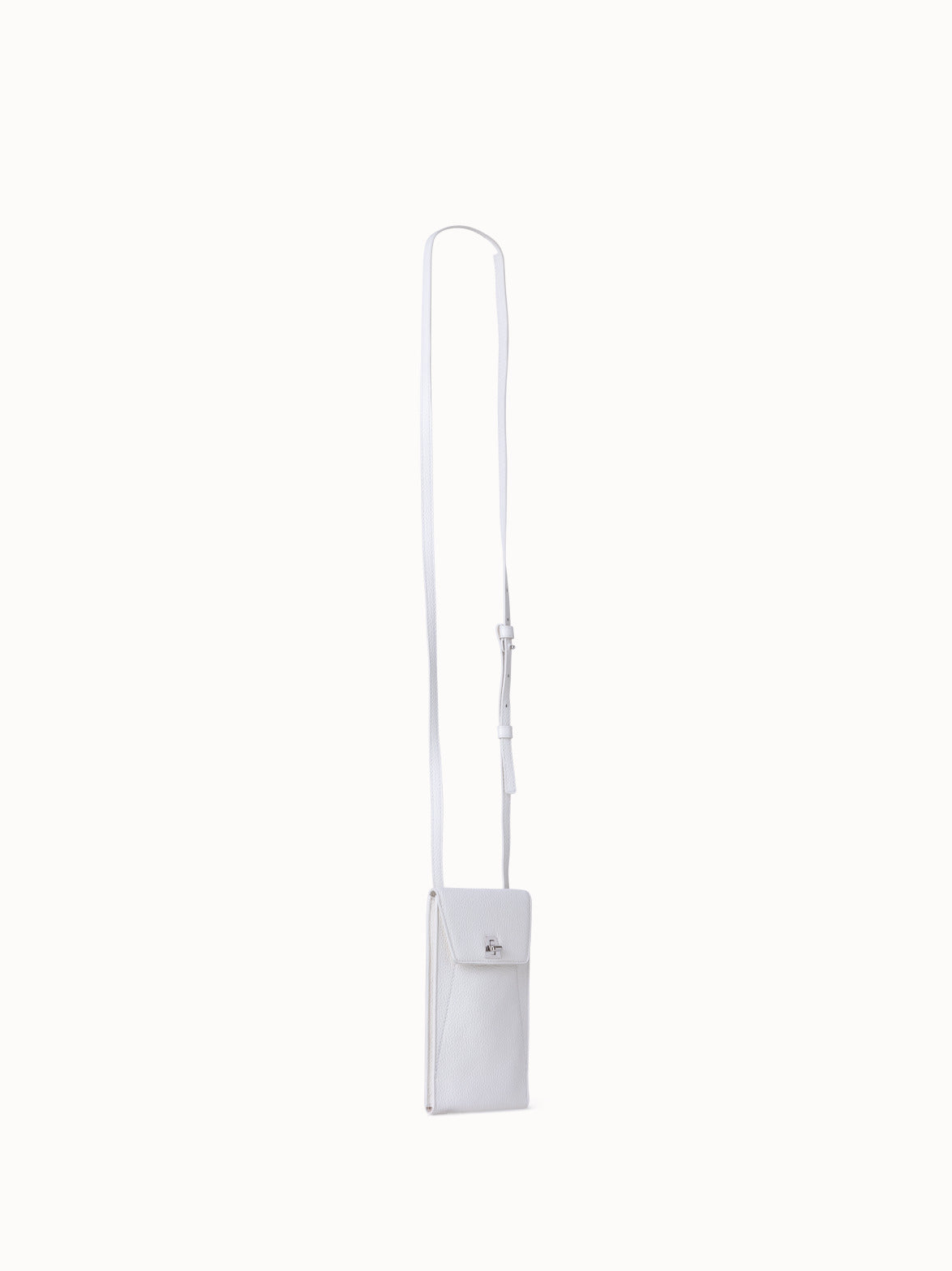Anouk Phone Pouch in Leather - white