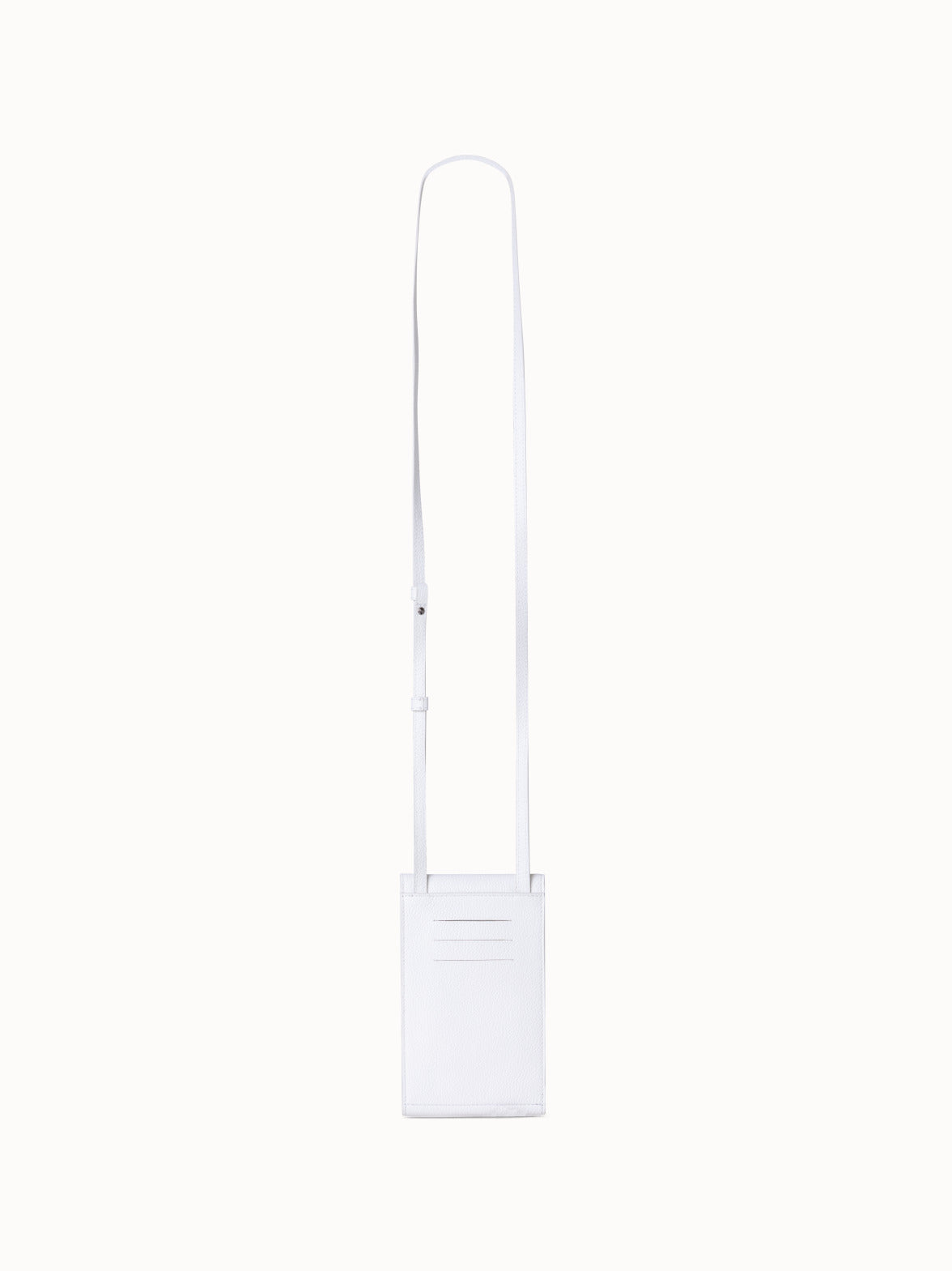 Anouk Phone Pouch in Leather - white
