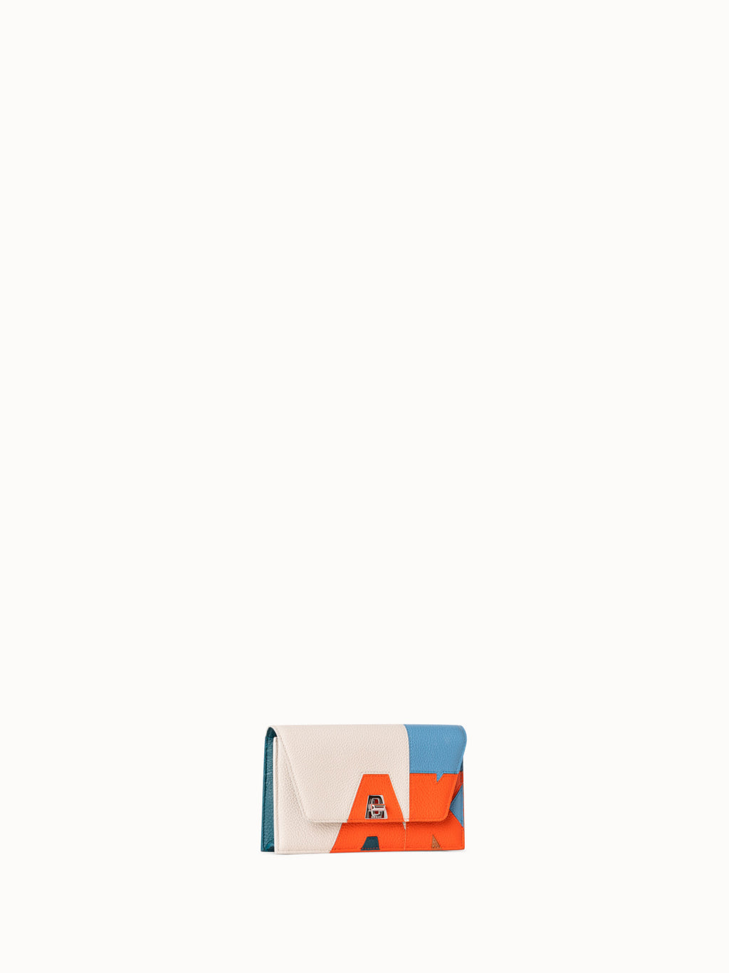Anouk Envelope aus Leder Composed Letters Patchwork - Bunt