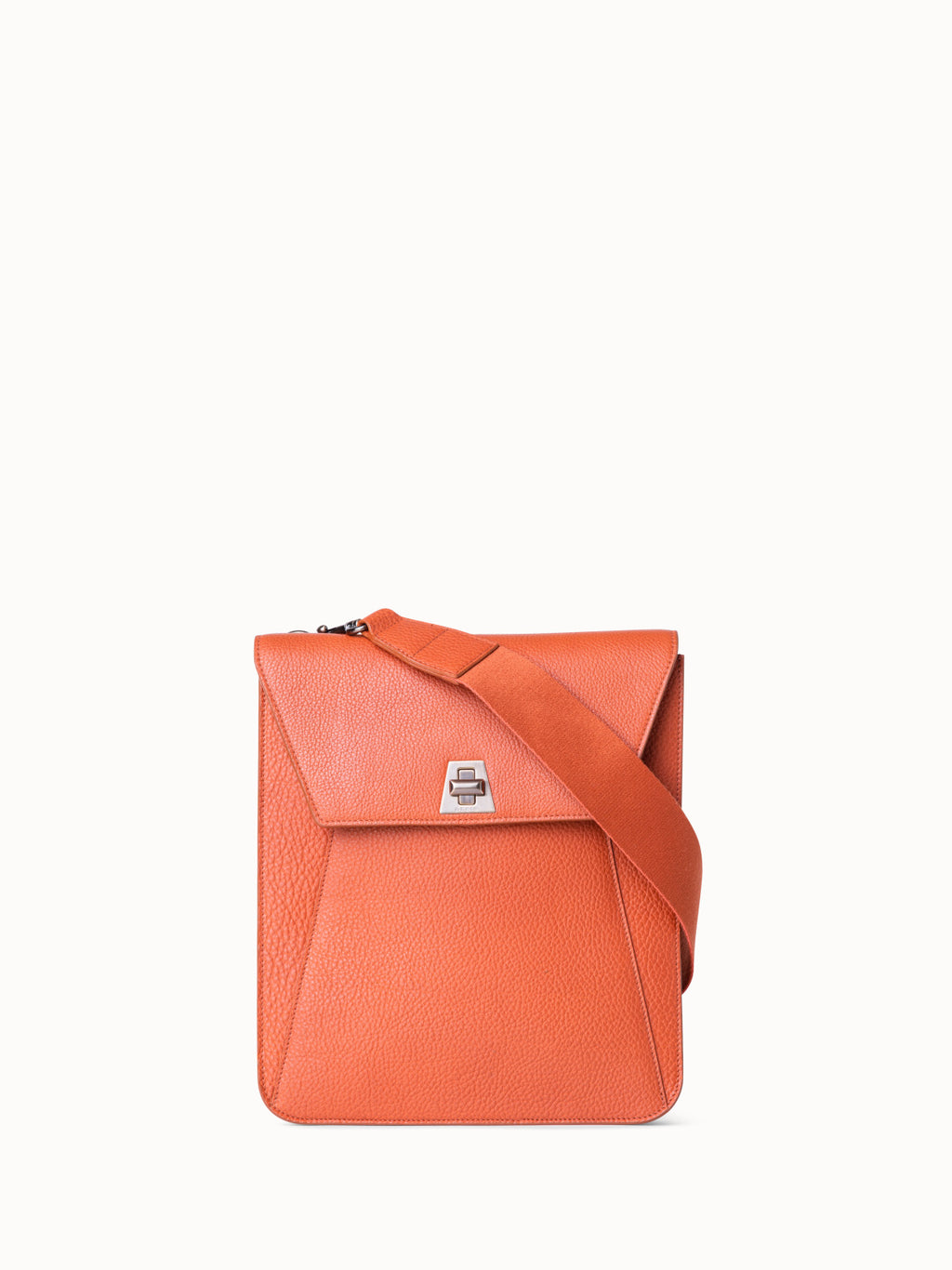Small Anouk Messenger Tasche aus Leder - Orange