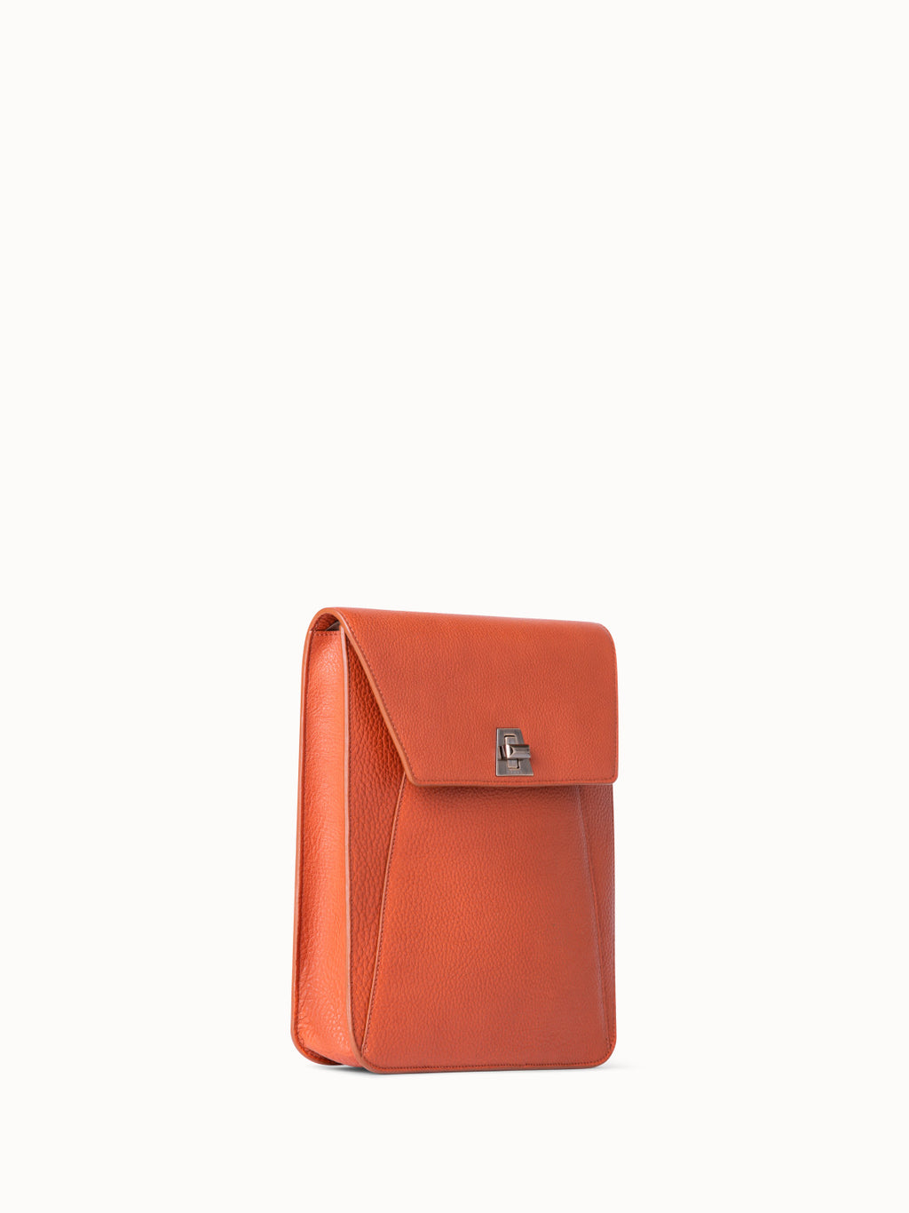 Small Anouk Messenger Tasche aus Leder - Orange