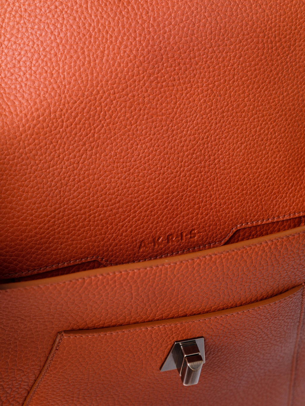Small Anouk Messenger Tasche aus Leder - Orange