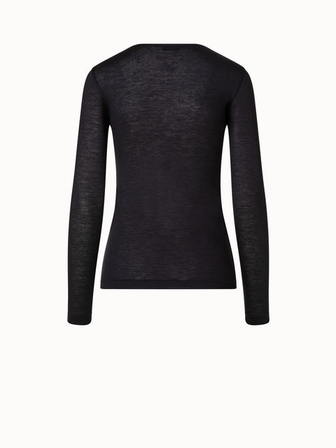 Shirt aus Kaschmir-Seiden-Jersey