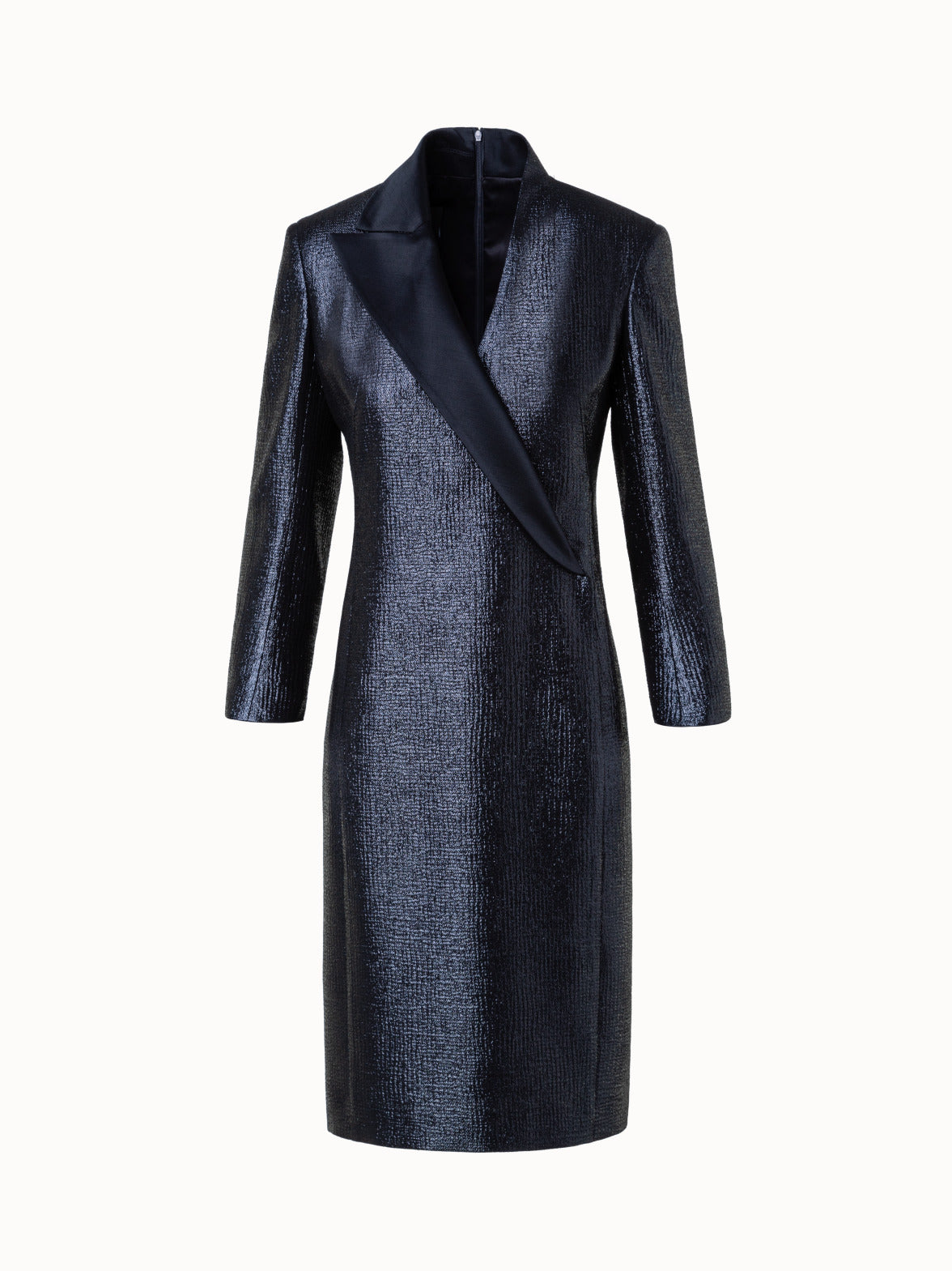 Blazer Sheath Dress with Long Sleeves - black