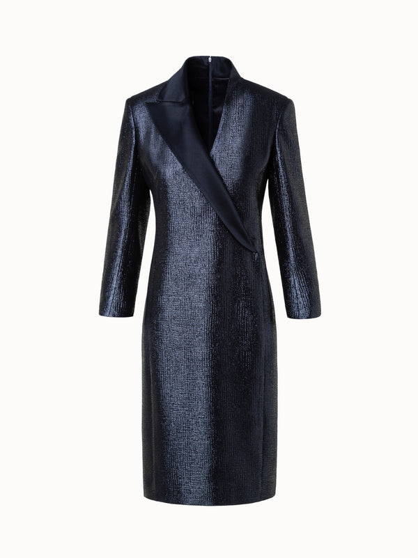 Blazer Sheath Dress with Long Sleeves - black