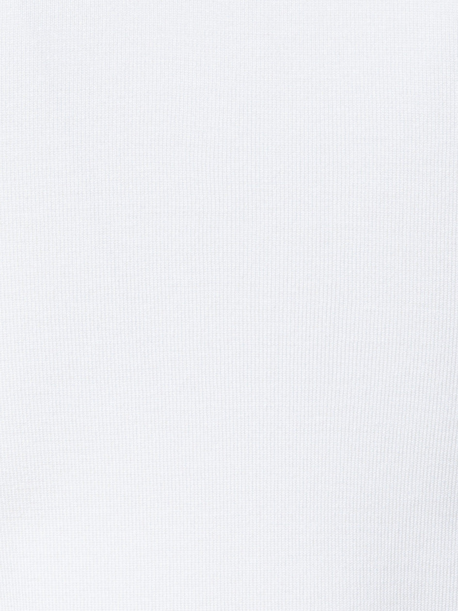 Sleeveless Silk Stretch Knit Top with Crew Neck - white - ecru