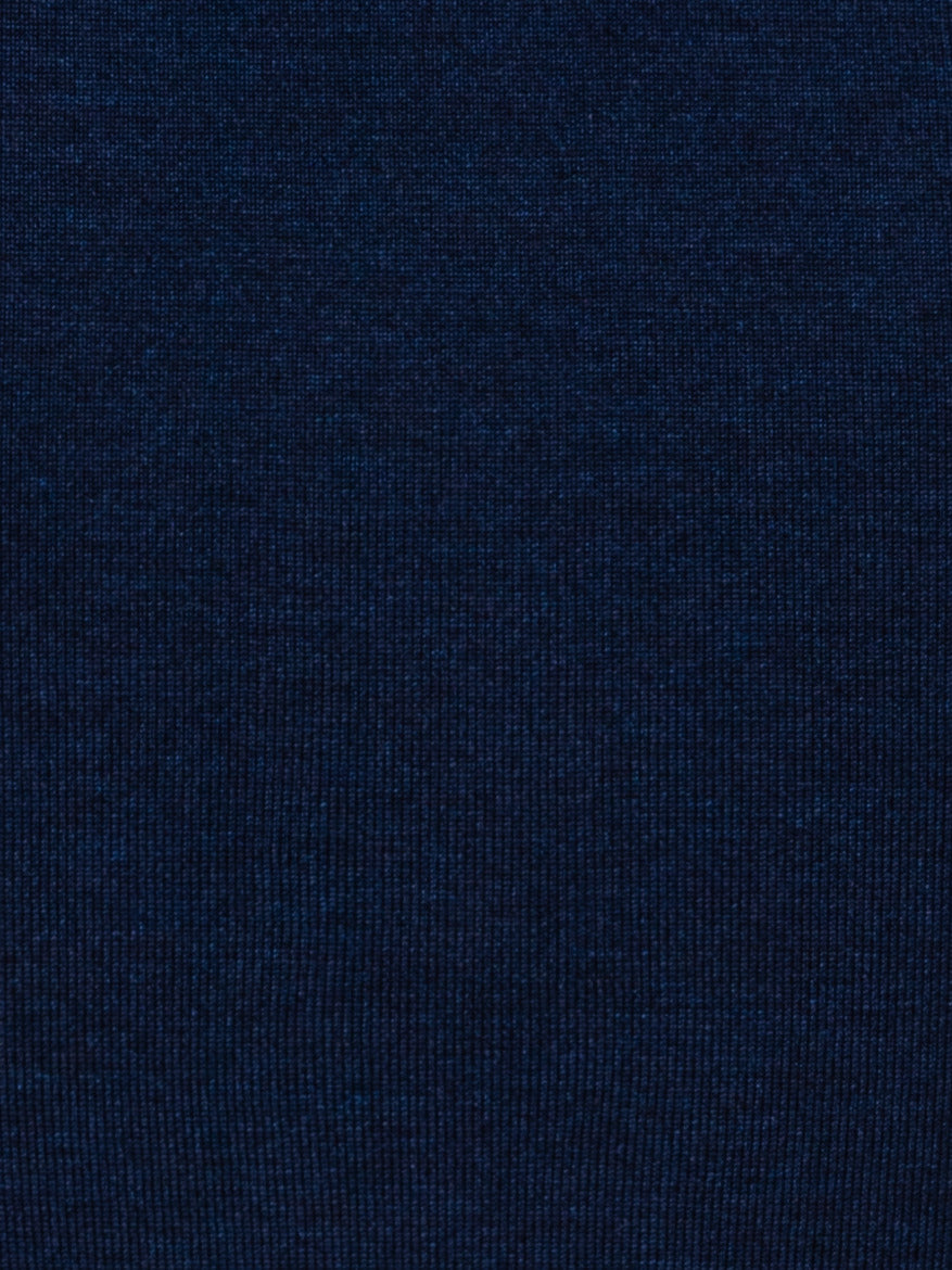 Sleeveless Silk Stretch Knit Top with Crew Neck - blue