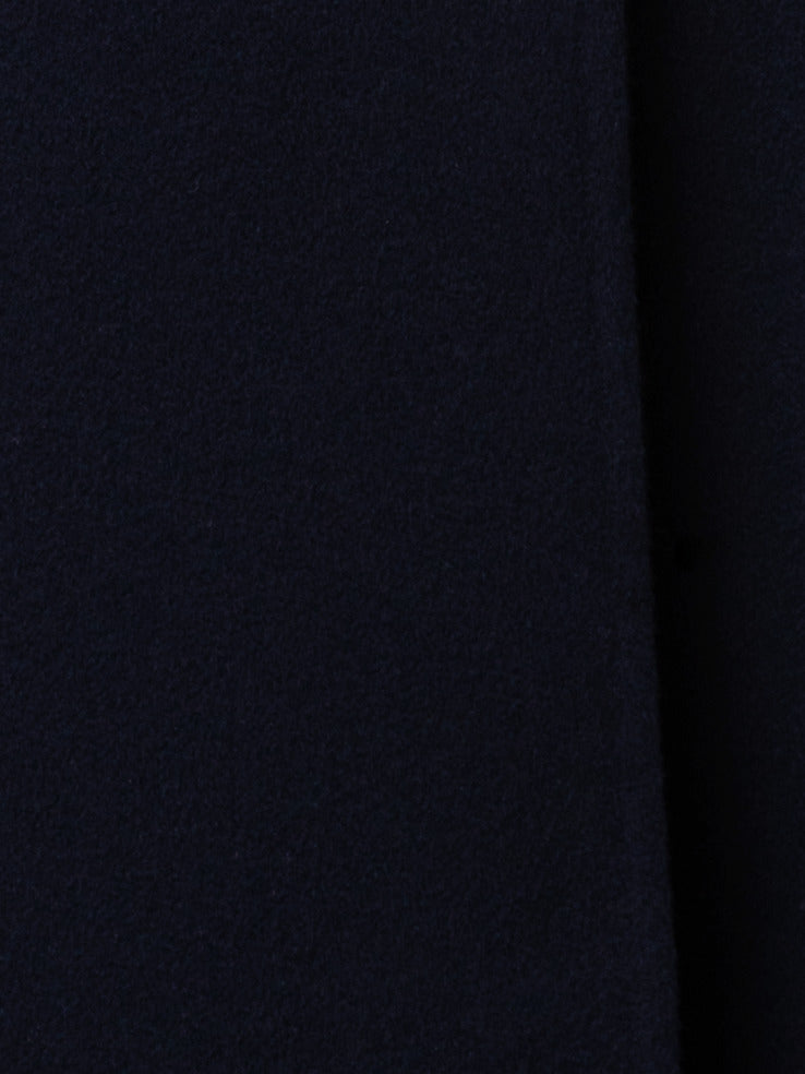 Long Single Breasted Coat in Cashmere Double-Face - blue - navy