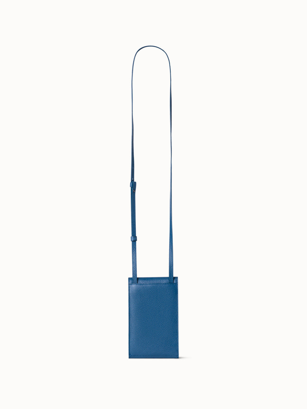 Anouk Phone Pouch in Cervocalf Leather - blue