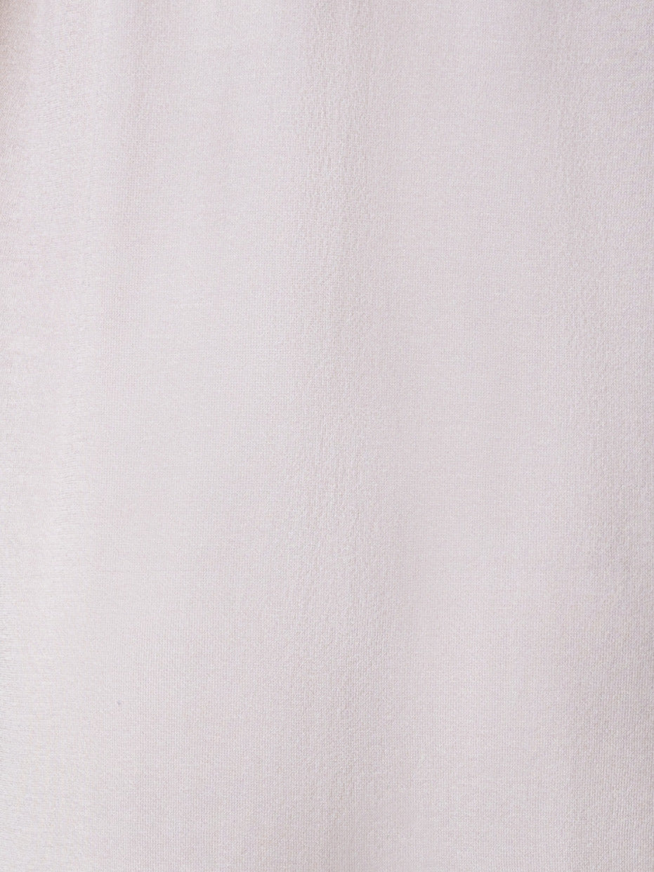 Semi-Sheer Long Cardigan in Silk Cotton Blend - beige - grey
