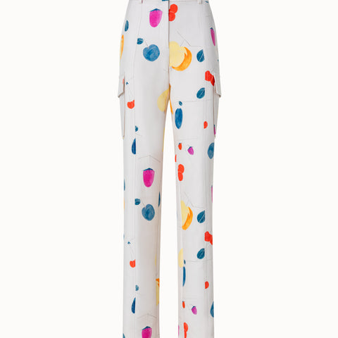 Double-Face Cargo Pant with Fruits Print