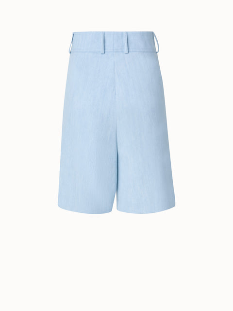 Bermudashorts aus gewaschenem Baumwoll-Denim