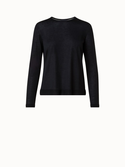 Nahtloser Pullover aus Kaschmir und Seide