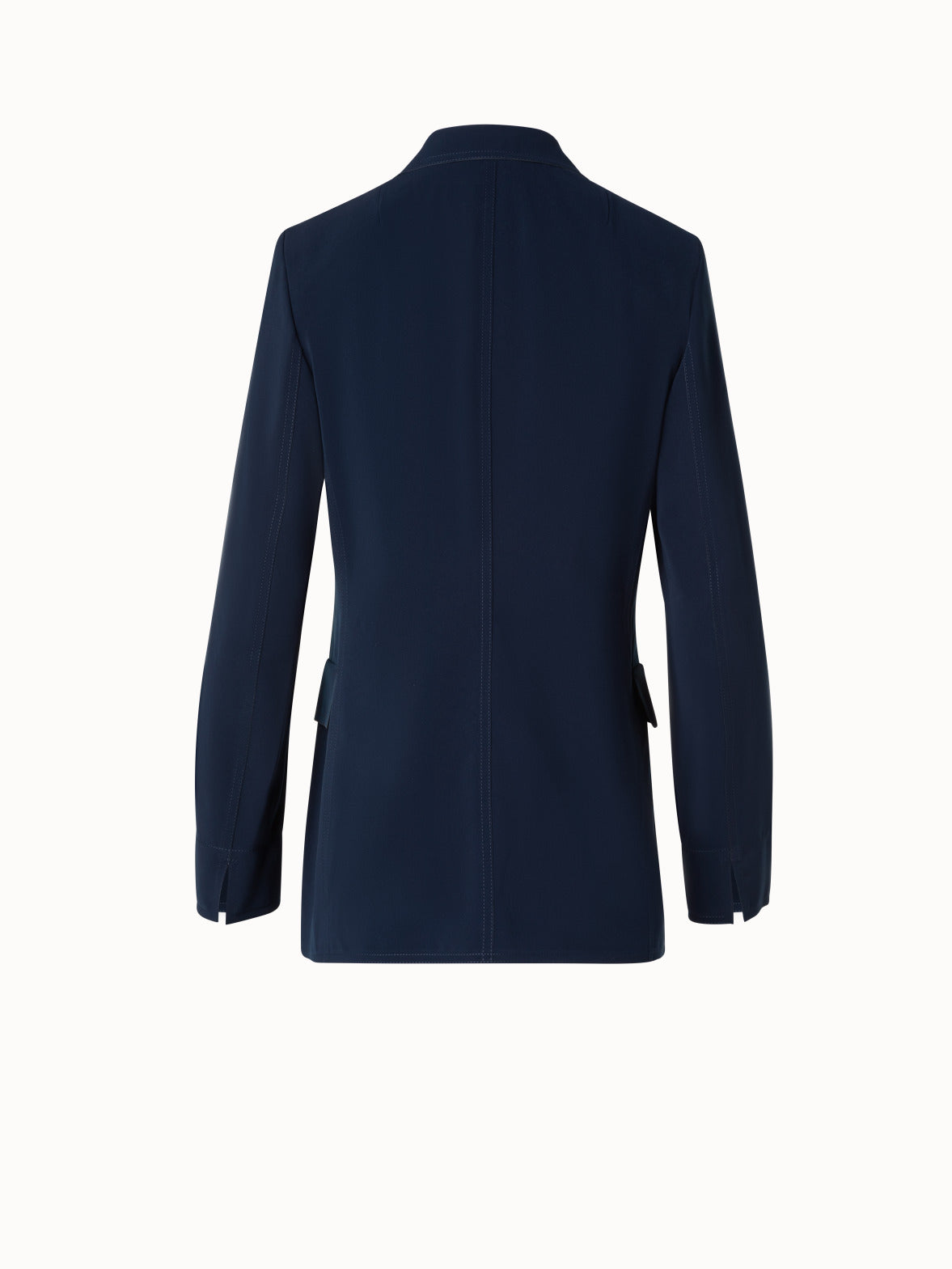 Boyfriend Blazer in Light Signature Lasercut Fabric - blue - navy