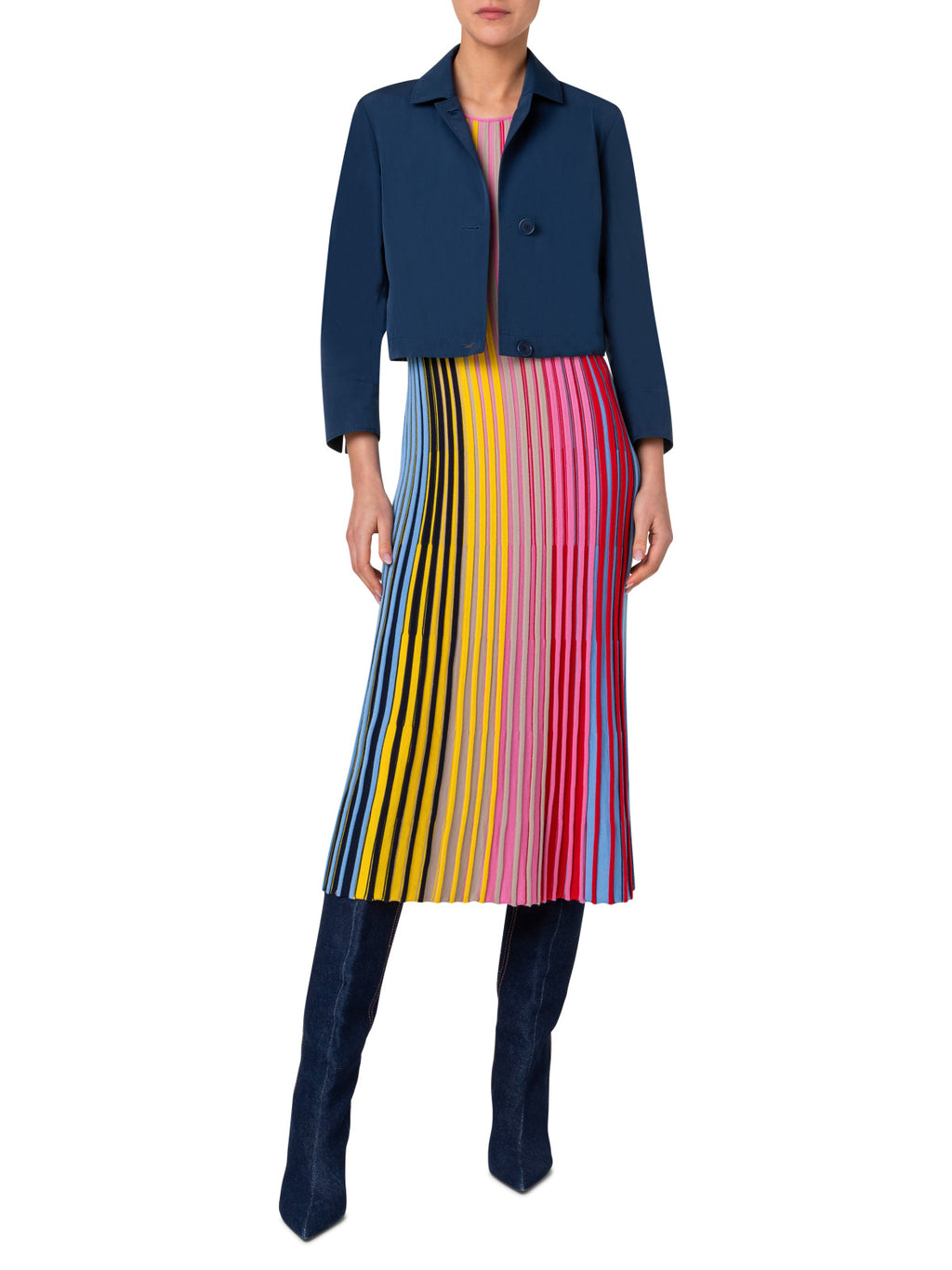 Kurze Techno-Taft-Jacke - Blau - Dunkelblau