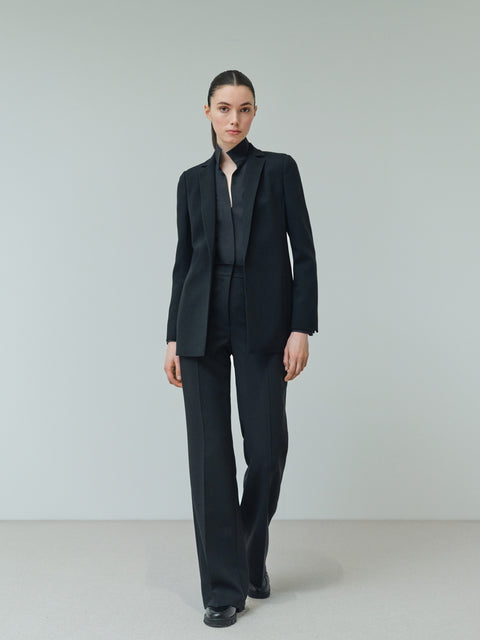 Blazer aus Woll-Doubleface mit langem Revers