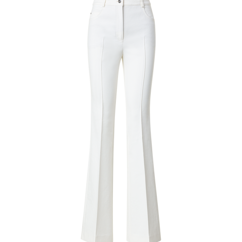 Bootcut Cotton Silk Stretch Double-Face Pants