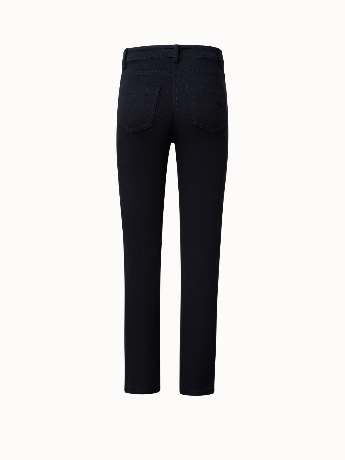 Slim-Fit Cropped Denim Hosen - Schwarz