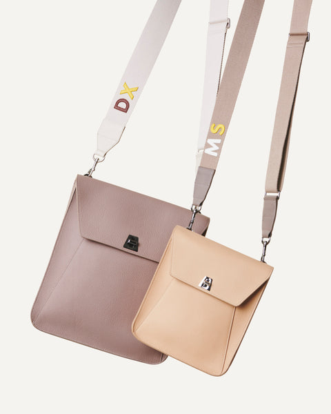 Personalisierbare Medium Anouk Messenger aus Kalbsleder