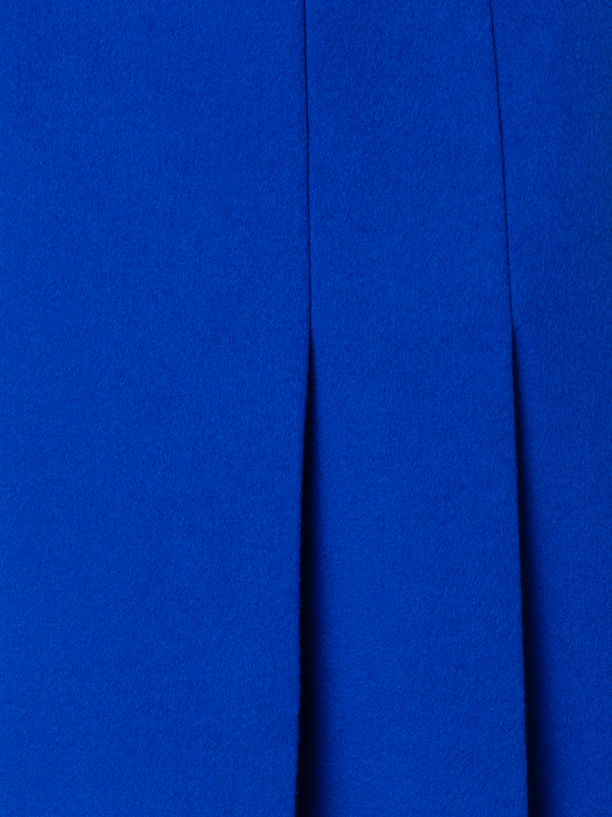 Designer Plissierter Wollflanell Doubleface Midirock - Blau