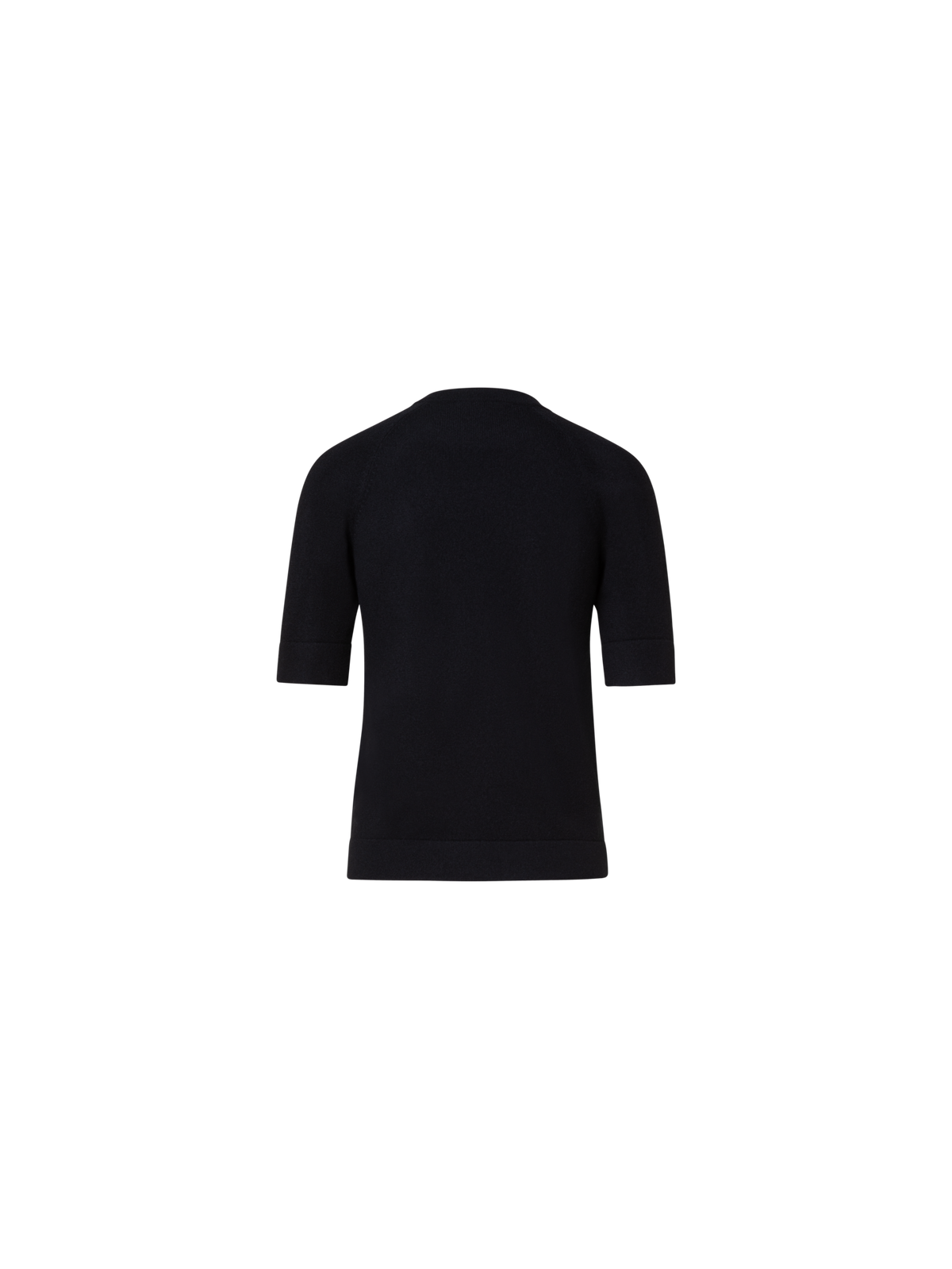 Designer Kurzärmeliger Two-Tone Kaschmirpullover