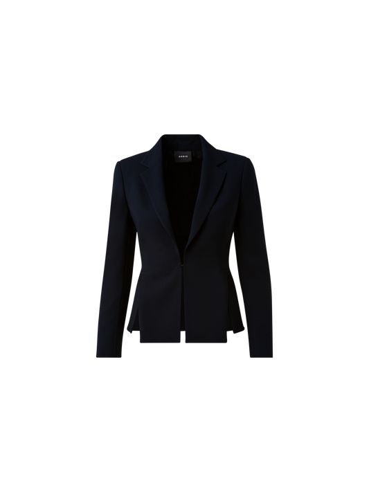 Designer Blazer aus Woll-Doubleface - Dunkelblau - Blau