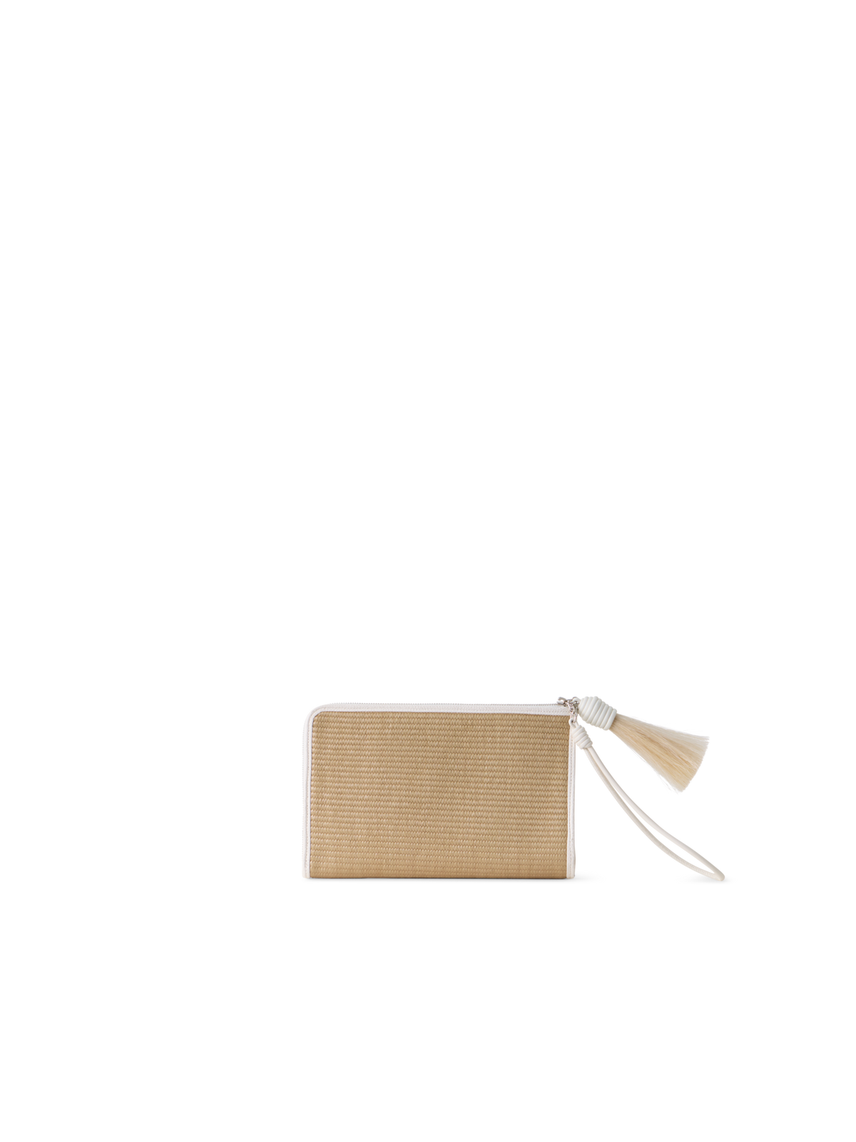 Designer Alexa Tassle Pouch - Beige