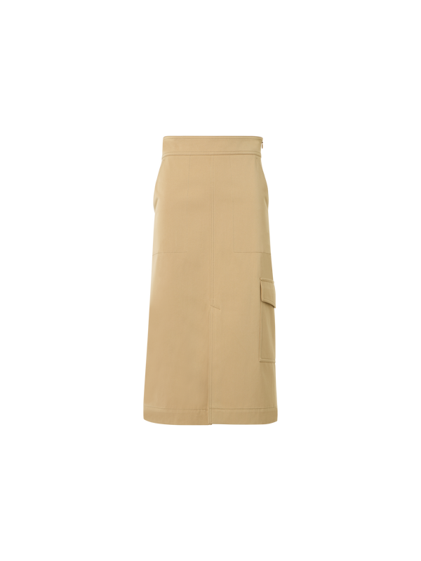 Designer A-line Skirt - Beige