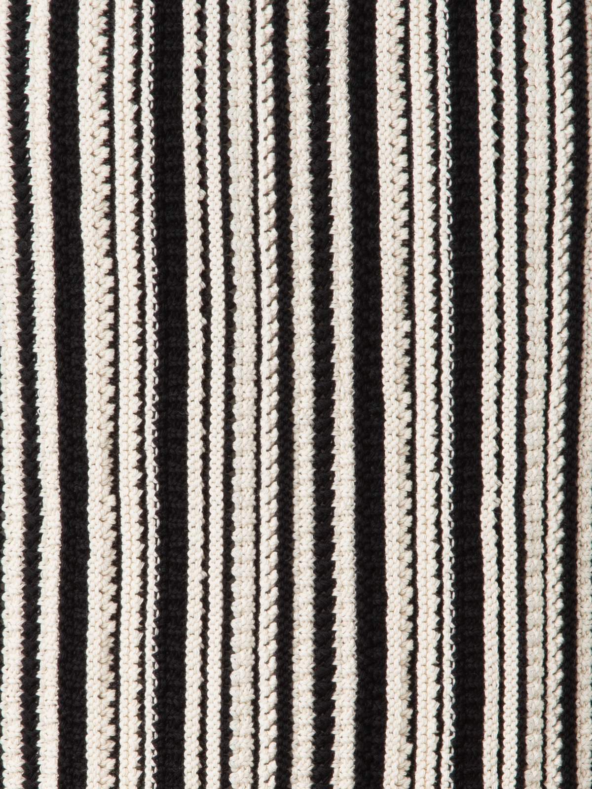 Designer Cropped Chunky Knit Top aus Baumwolle - Schwarz - Bunt - Beige